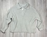 Plus Size Lapel Sweater 1X