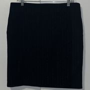 Attention Black Pencil Skirt w Sparkle Pinstripe Women’s Size 10 Stretch Blend