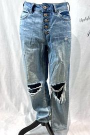 Rewatch high rise mom vintage reunion distressed jeans size 27