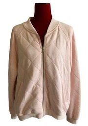 EUC Sanctuary Pale Pink‎ Quilted Knit Bomber Jacket sz. XXL - #434