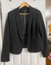 Black One Button Blazer