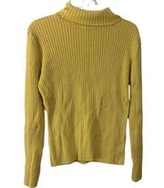 Chadwicks Yellow Long Sleeve Turtleneck Sz L