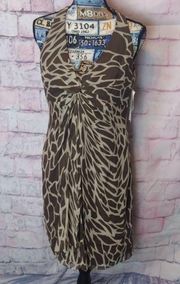 Chetta B vintage giraffe silk dress size 4