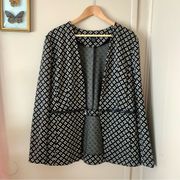 Grace Elements Blazer with Zipper Cinch Waist Size XL