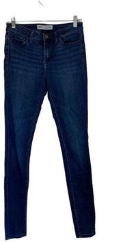 BKE Stella Mid Rise Slim Fit Straight Jeans Dark Wash Size 27