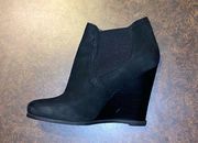 Audrey Brooks Wedge Ankle Booties in Black - size 8