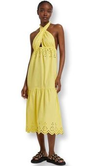 NWT River Island Yellow Sun Resort Halter Dress