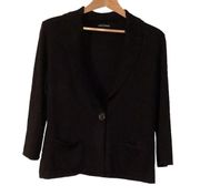 Cable & gauge black cardigan sweater size L