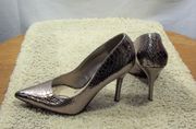 High Heels Shoes Size 6 Snake Skin Textured Light Pink