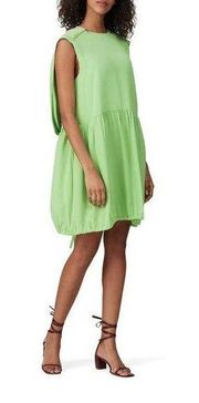 Tibi Green Silk Eco Cape Dress Size 4 US $750