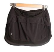 Lululemon Hotty Hot skort skirt short mesh black size 4