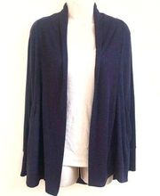 Gibson open front purple cardigan sweater xs