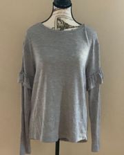 Grey Ruffle Sweater