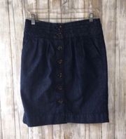 Pilcro Button Front Denim Skirt