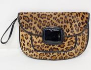 Lauren Merkin leopard print calfhair clutch