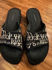 Black Espadrille Sandals Size 38