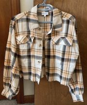 Plaid Long Sleeve Flannel Button-Down Shirt - Size XS