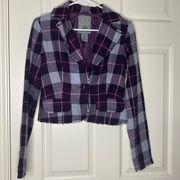 BB Dakota Wool Blend Retro Plaid Acadamia blazer cropped