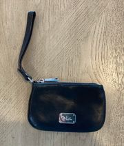 Like new  black leather wristlet. Sz 7”x4.5”