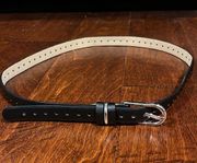 Steve Madden Black Belt with Silver Detailing