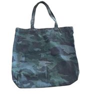 J Crew Bag Blue Camo Camouflage Cotton Tote Bag Casual Urban Utility Streetwear