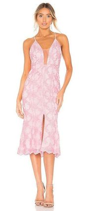 Sandra Midi Dress in Light Pink