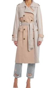 NWT! Avec Les Filles Colorblock Raglan Trench Coat - Size Medium