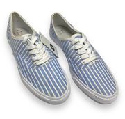 A New Day Womens Shoes Sz 8 Blue White Striped Lace Up Casual Sneakers NEW