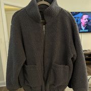 Zaful  Teddy Blue/Grey Zip Up