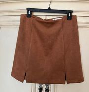 Suede Mini Skirt