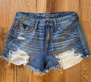 American Eagle Distressed  Vintage Hi-Rise Festival Short Size 8