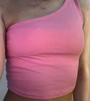 PINK One Shoulder Top