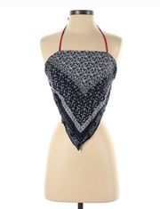 Y2K VanillaStar patriotic blue/red/white bandana top  S