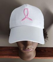 Breast Cancer Awareness baseball cap white strap back