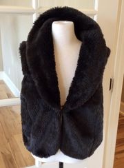 Faux Fur Coat Vest Womens Medium