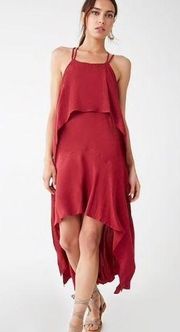 Dance & Marvel NWT Red Strappy Crisscross Geometric Maxi Dress