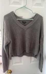 Gray Cropped Sweater