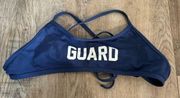 Jolyn Navy Blue Lifeguard Tie Back Top Size M