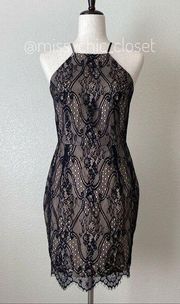 Bobi Black Sleeveless Lacy C1 Dress