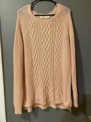 Faded Glory Pink Knit Scoop Neck Sweater Size XXL