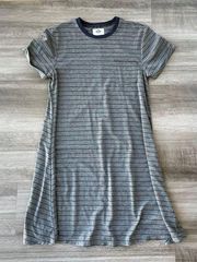 Wild Blue x Sadie Robertson Gray Blue Striped Dress S Soft L4