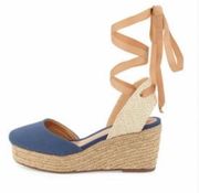 Schutz lace up wedge Espadrille sandals