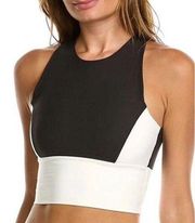 We Wore What Colorblock Racerback Tank Size XSmall  Black/white