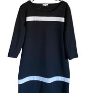 NEW YORK & COMPANY “ STRETCH “ collection | striped stretch black dress