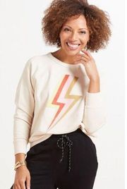 Anthropologie letluv lightning bolt pullover sweatshirt NWT size medium