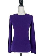 Neiman Marcus Cashmere Collection Purple Crewneck Sweater