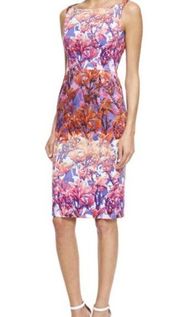 Neiman Marcus Black Halo Multi-Colored Floral Dress