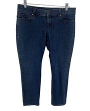 Ann Taylor Womens Modern Fit Jeans Denim Tapered Leg Medium Wash Blue Size 10