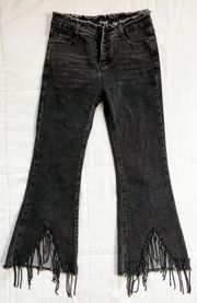 Fringe Black Jeans