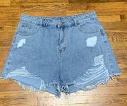 Denim Distressed Shorts